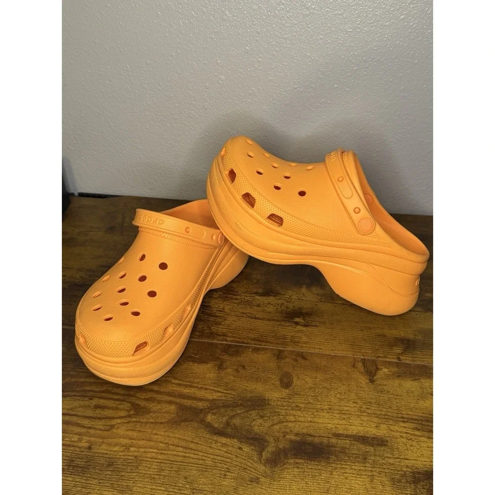 Crocs BAE Clog Platform Sandals Slip-On Adjustable Strap Wedge Women size 9